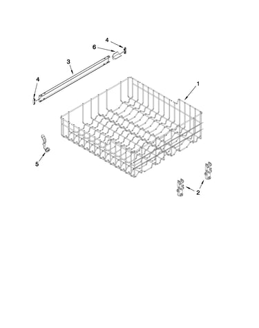 Upper rack and track parts