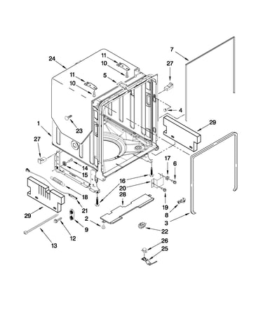 Tub and frame parts