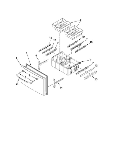 Freezer door parts