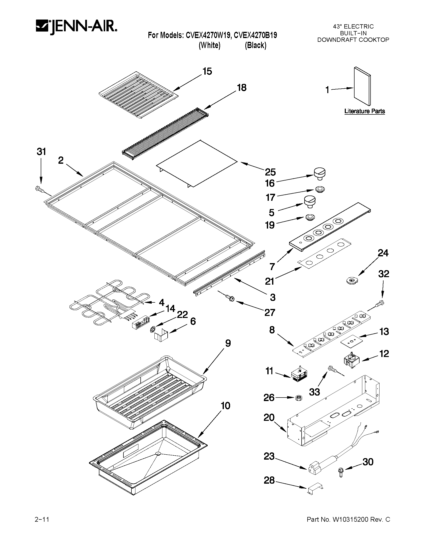 Cooktop parts