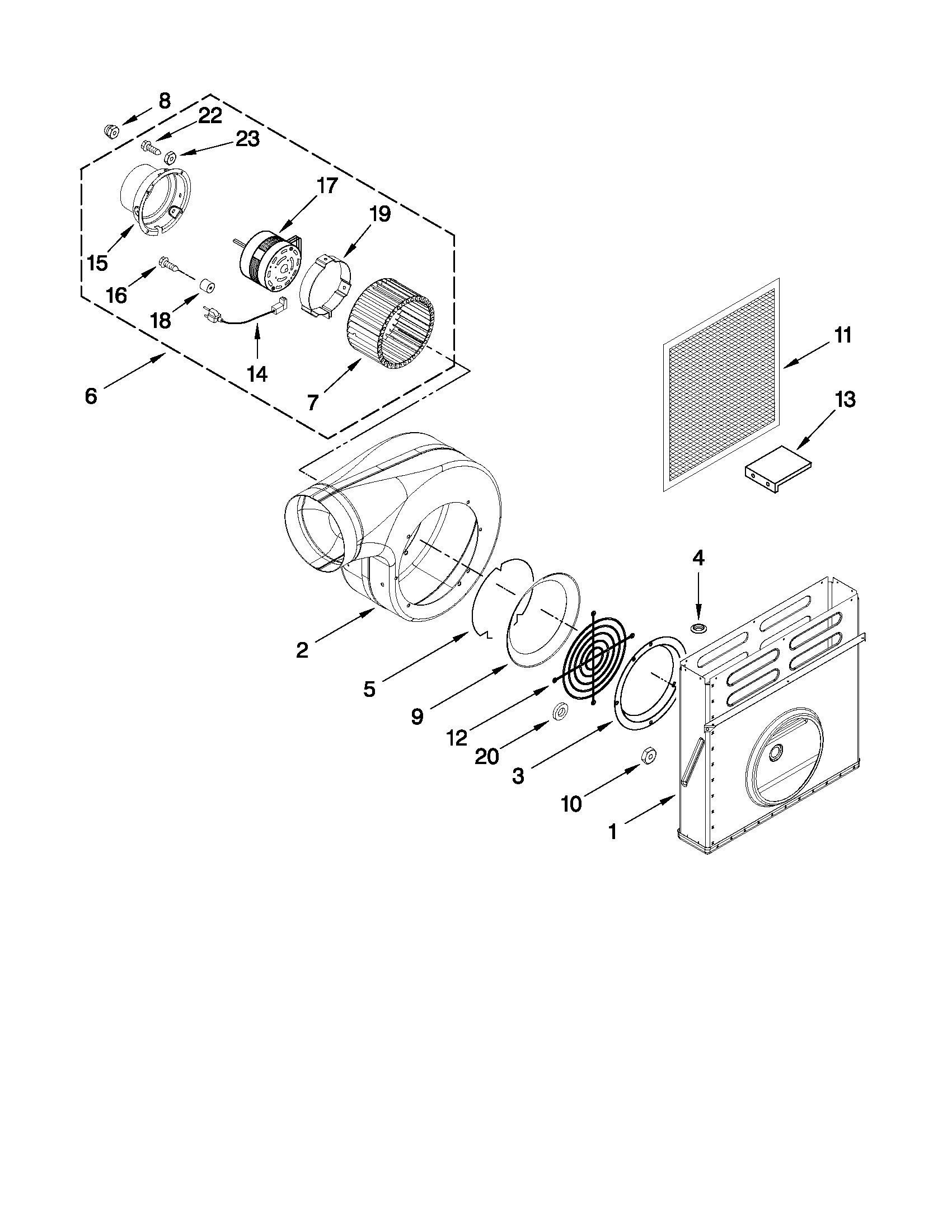 Blower unit parts