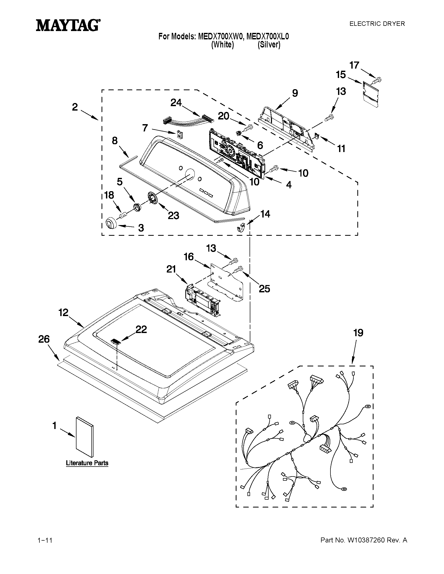 Top and console parts