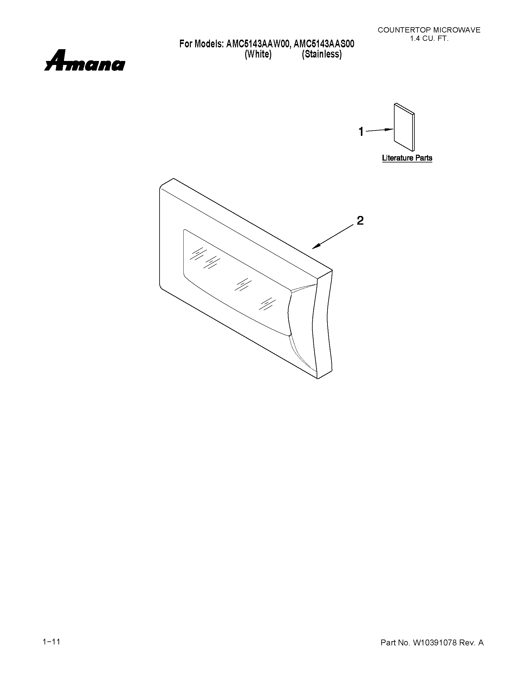 Microwave door parts