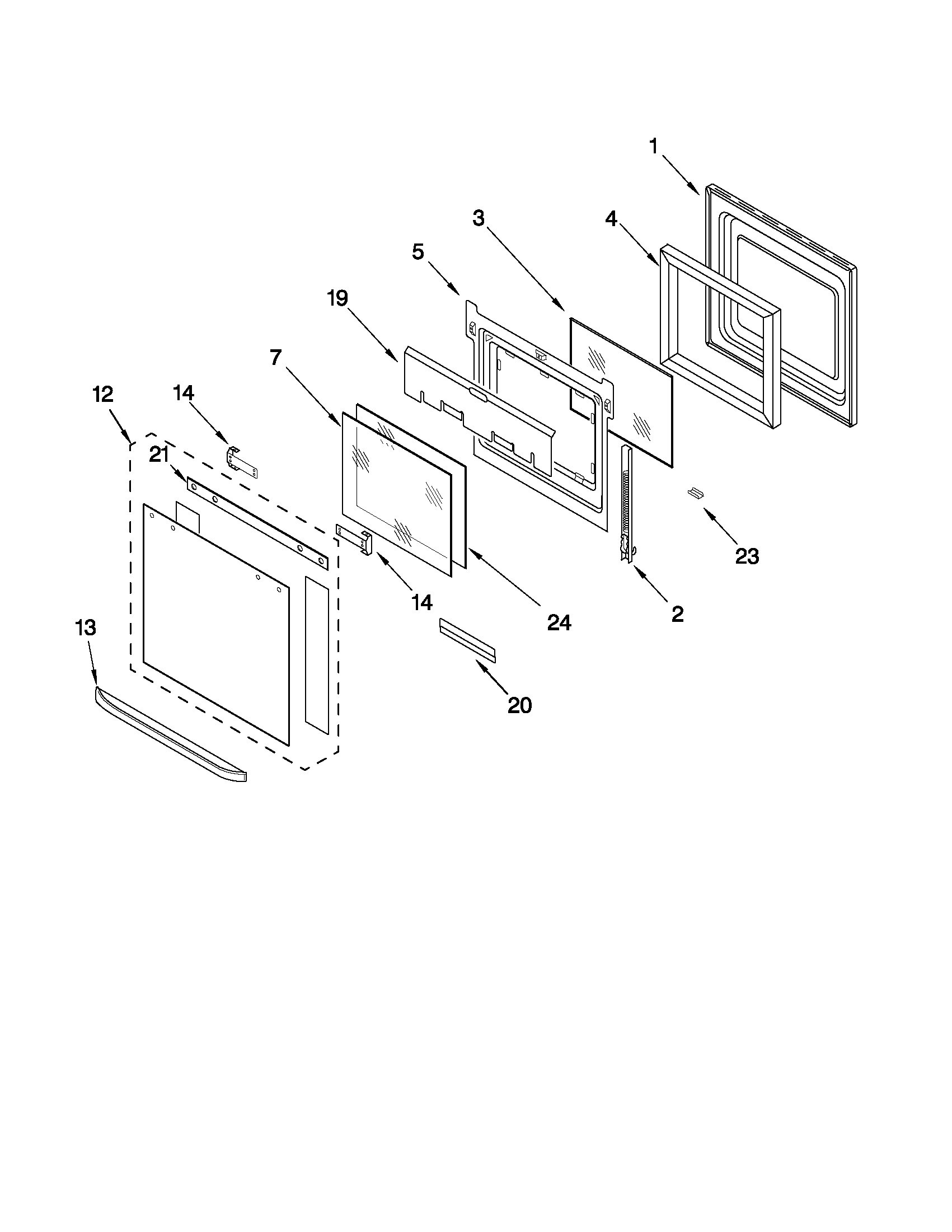 OVEN DOOR PARTS