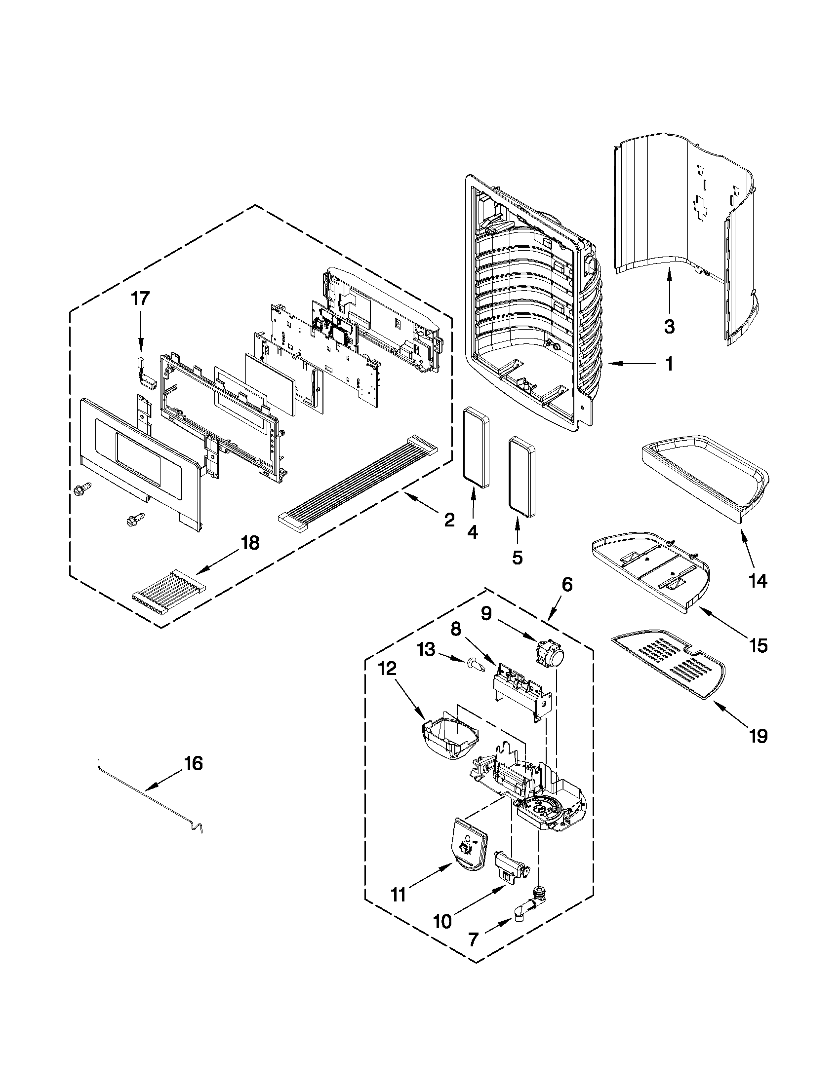 DISPENSER FRONT PARTS