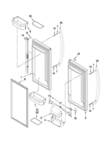 Refrigerator door parts