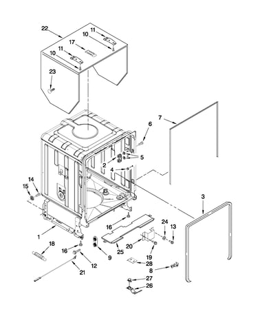 Tub and frame parts