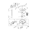 KitchenAid KUDE60FVPA4 pump, washarm and motor parts diagram