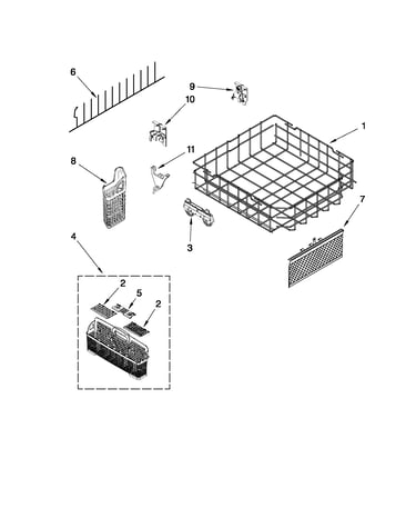 Lower rack parts