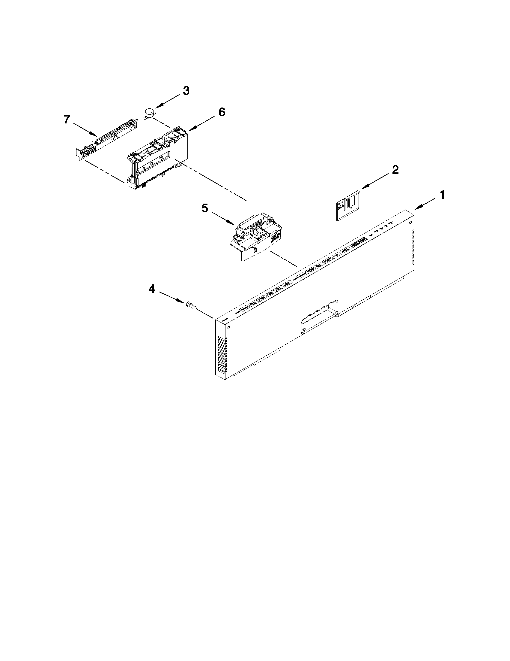 Control panel and latch parts