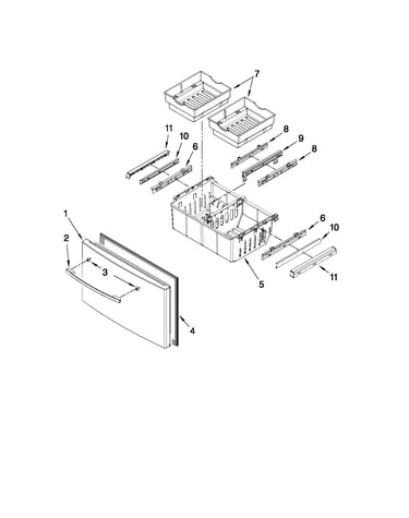 Freezer door parts
