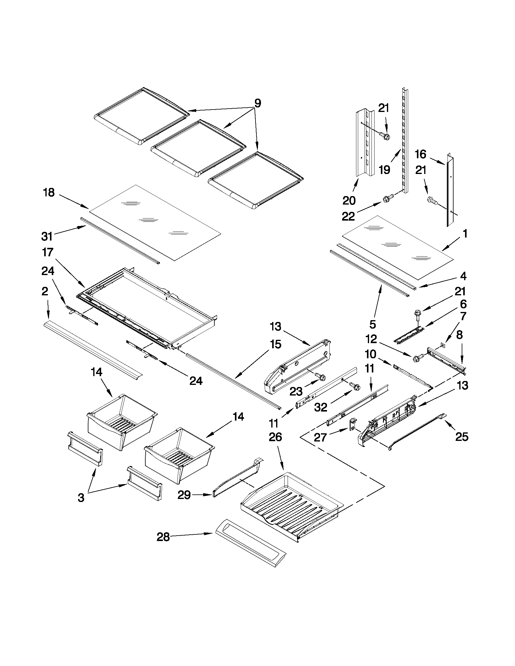 Shelf parts