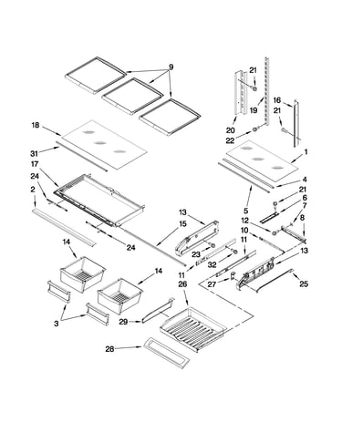 Shelf parts