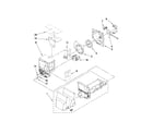 KitchenAid KFIS20XVBL4 motor and ice container parts diagram