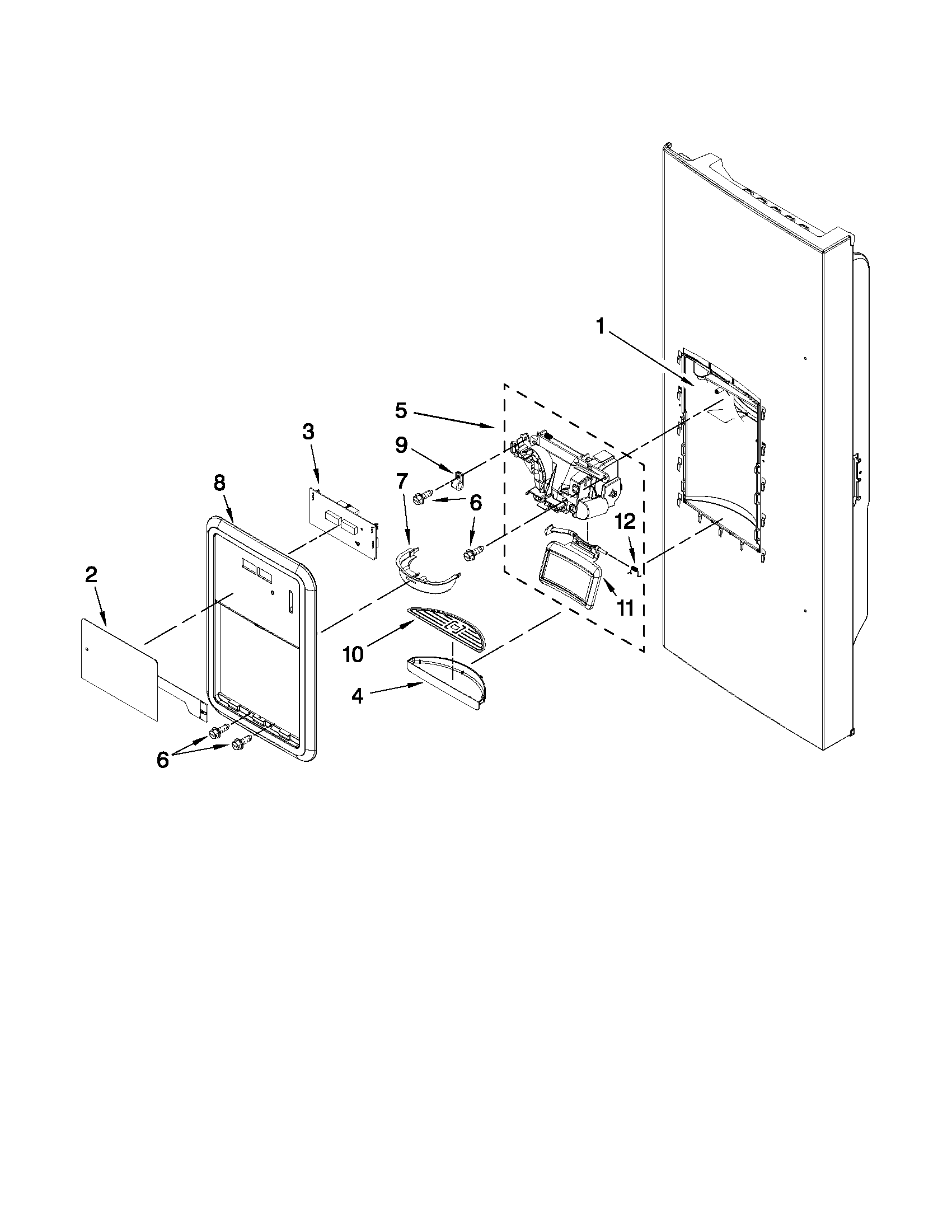 Dispenser front parts