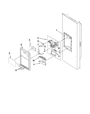 Dispenser front parts
