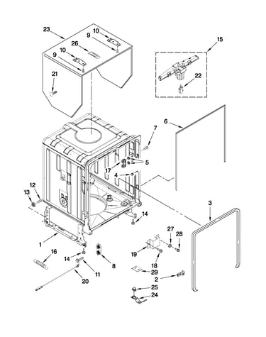 Tub and frame parts