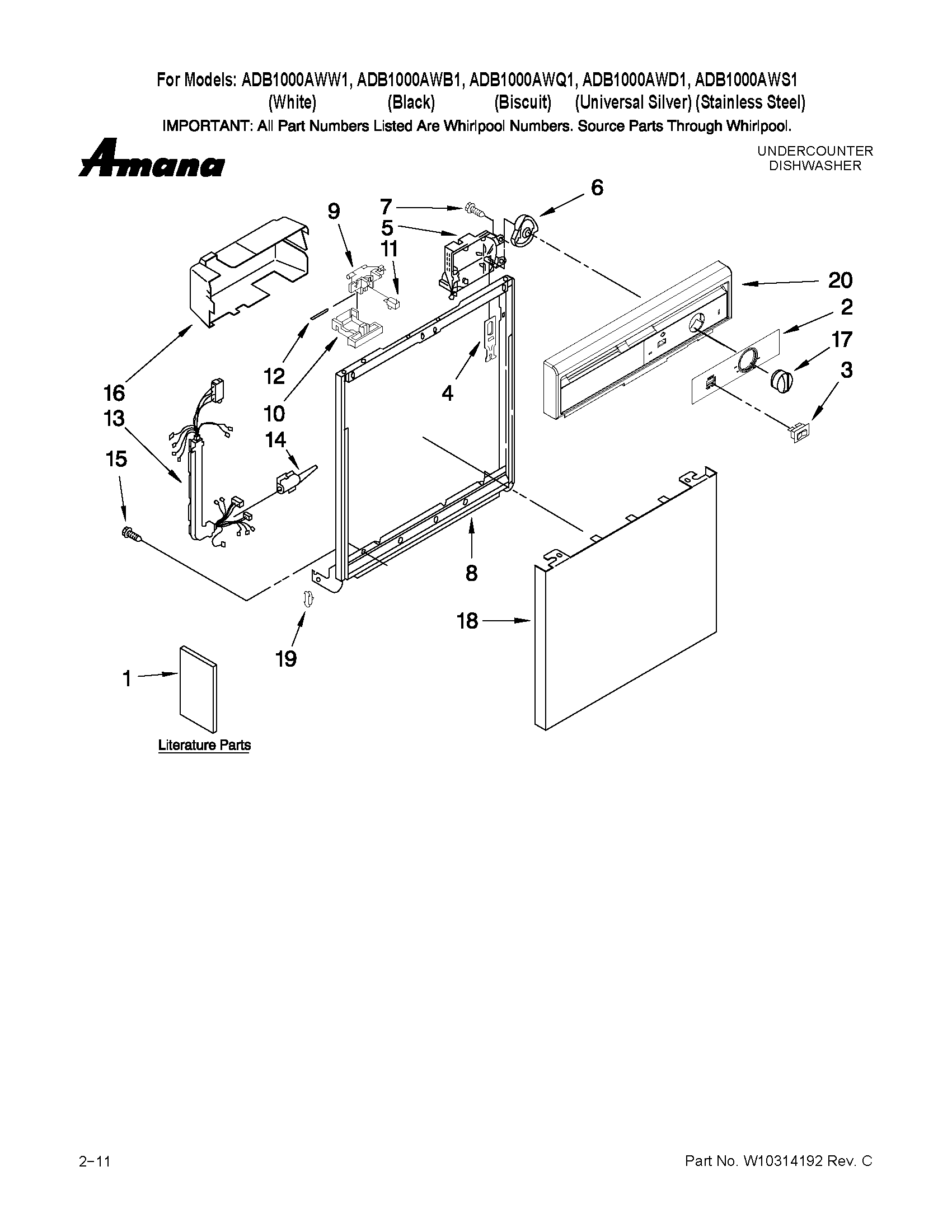 FRAME AND CONSOLE PARTS