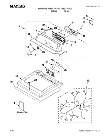 Top and console parts