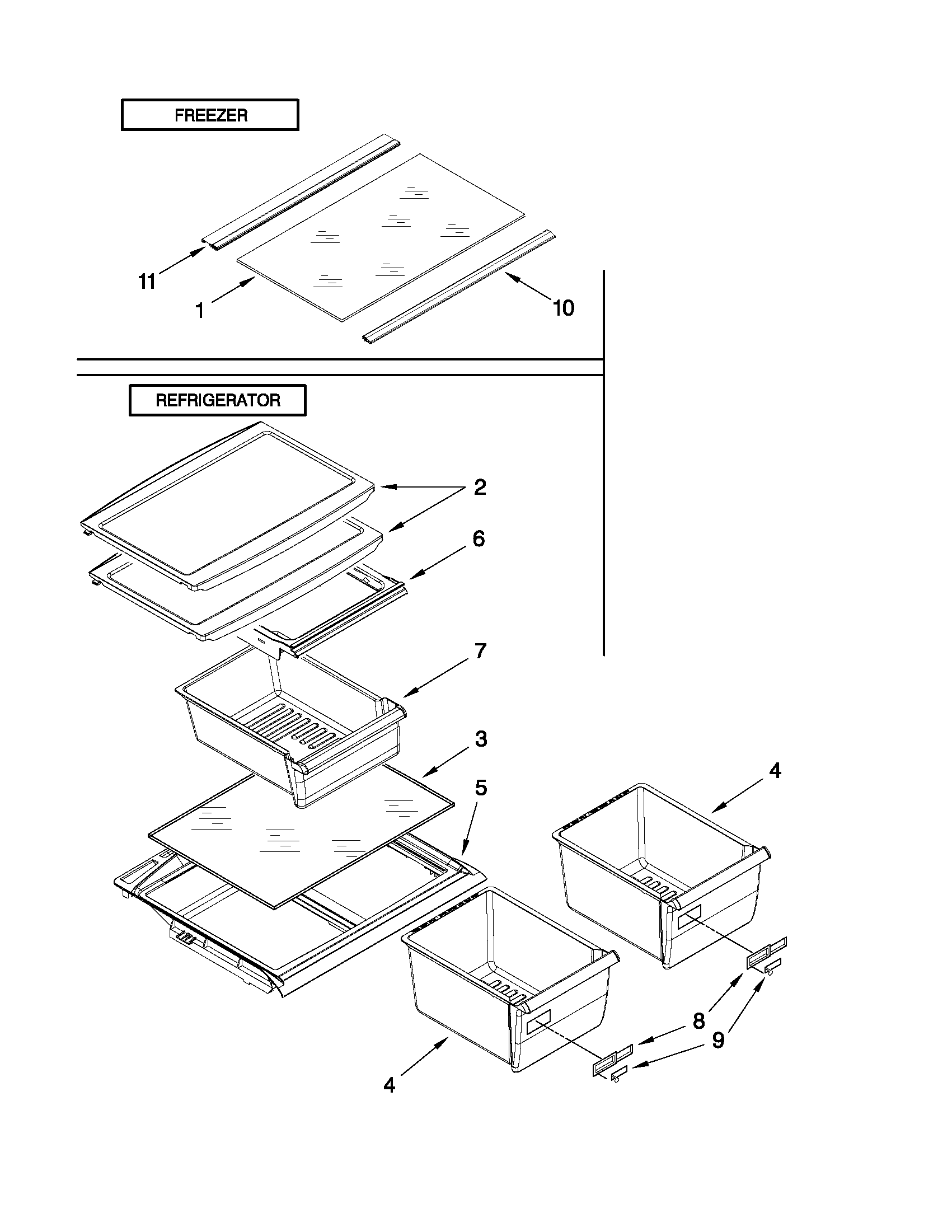 Shelf parts