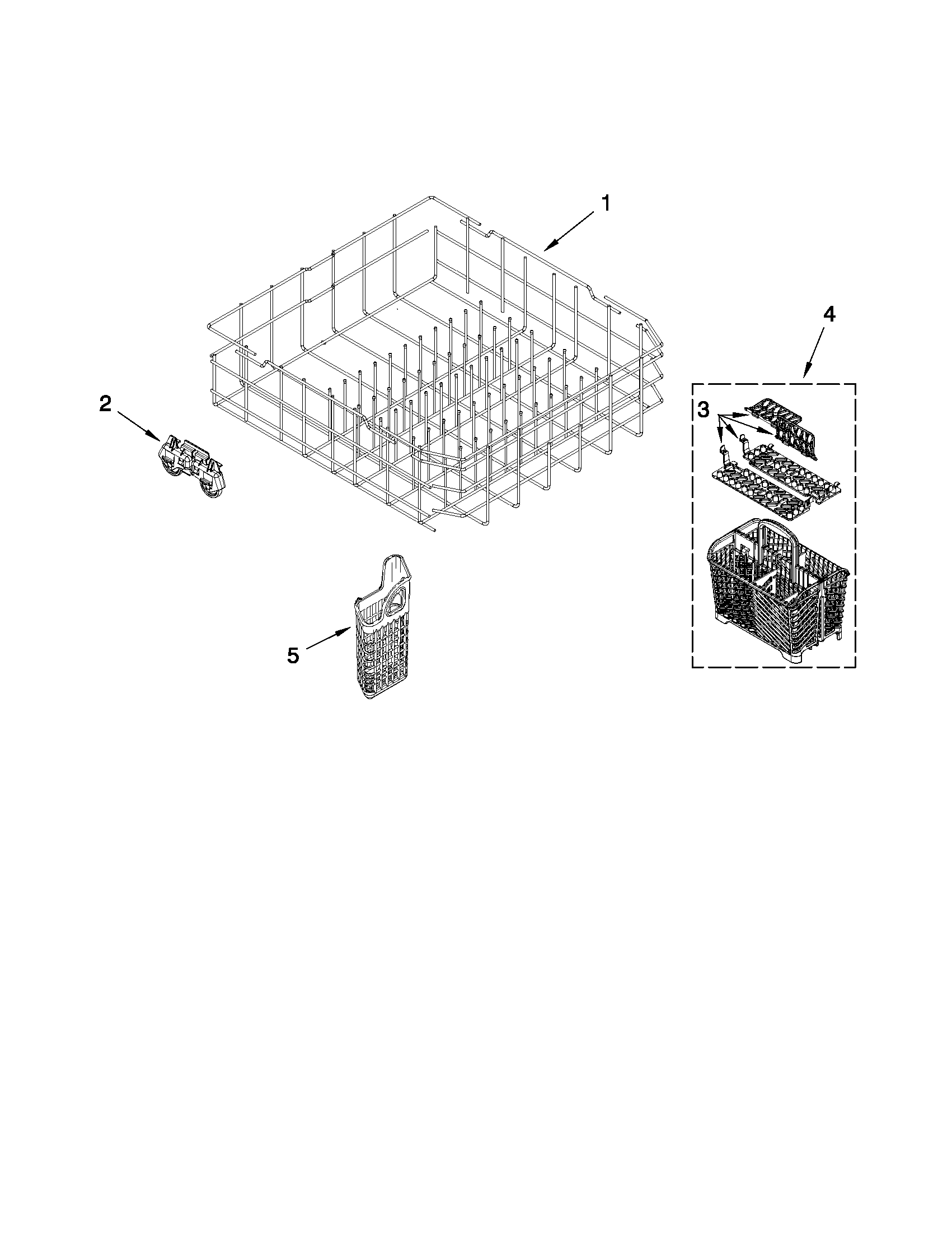 Lower rack parts
