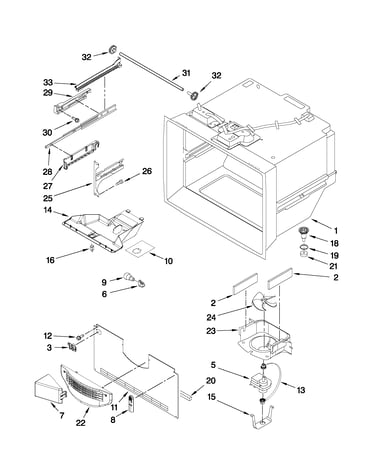 Freezer liner parts