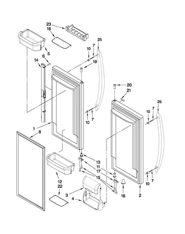 Refrigerator door parts