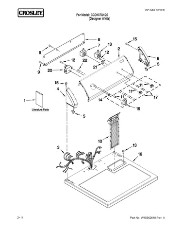 Top and console parts