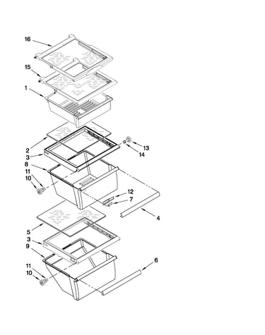 Refrigerator shelf parts