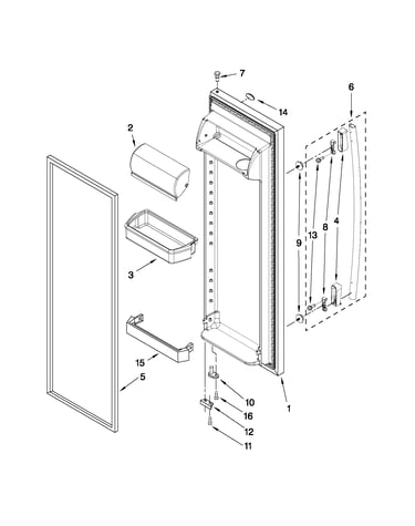 Refrigerator door parts