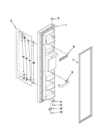 Freezer door parts