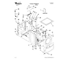 Whirlpool WFW9050XW01 top and cabinet parts diagram