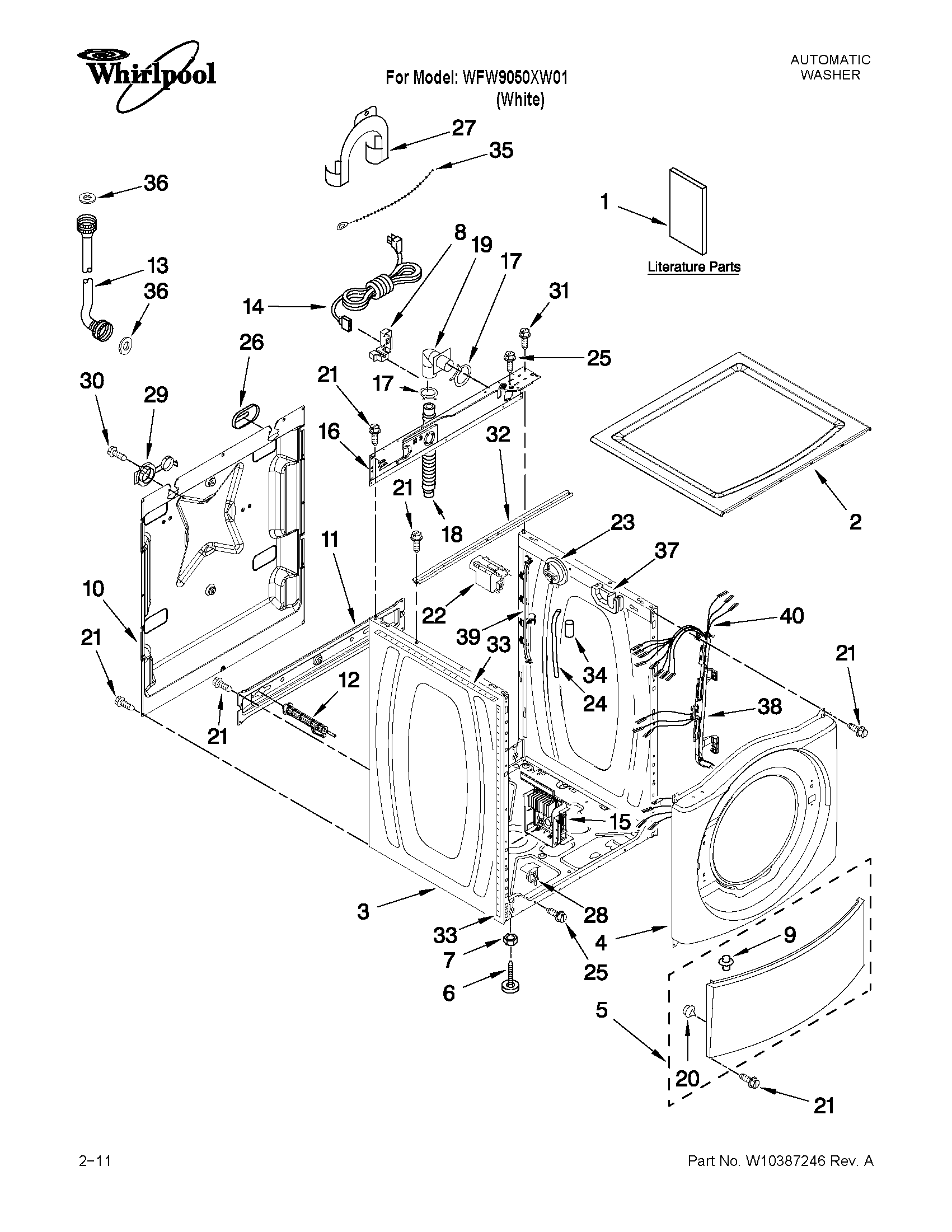 Top and cabinet parts
