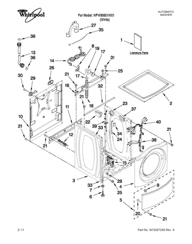 Top and cabinet parts