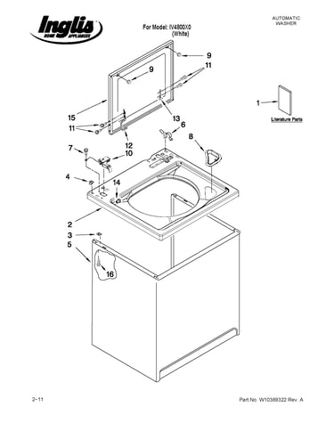 Top and cabinet parts