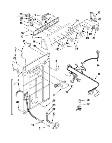 Controls and rear panel parts