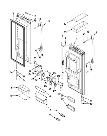 Refrigerator door parts