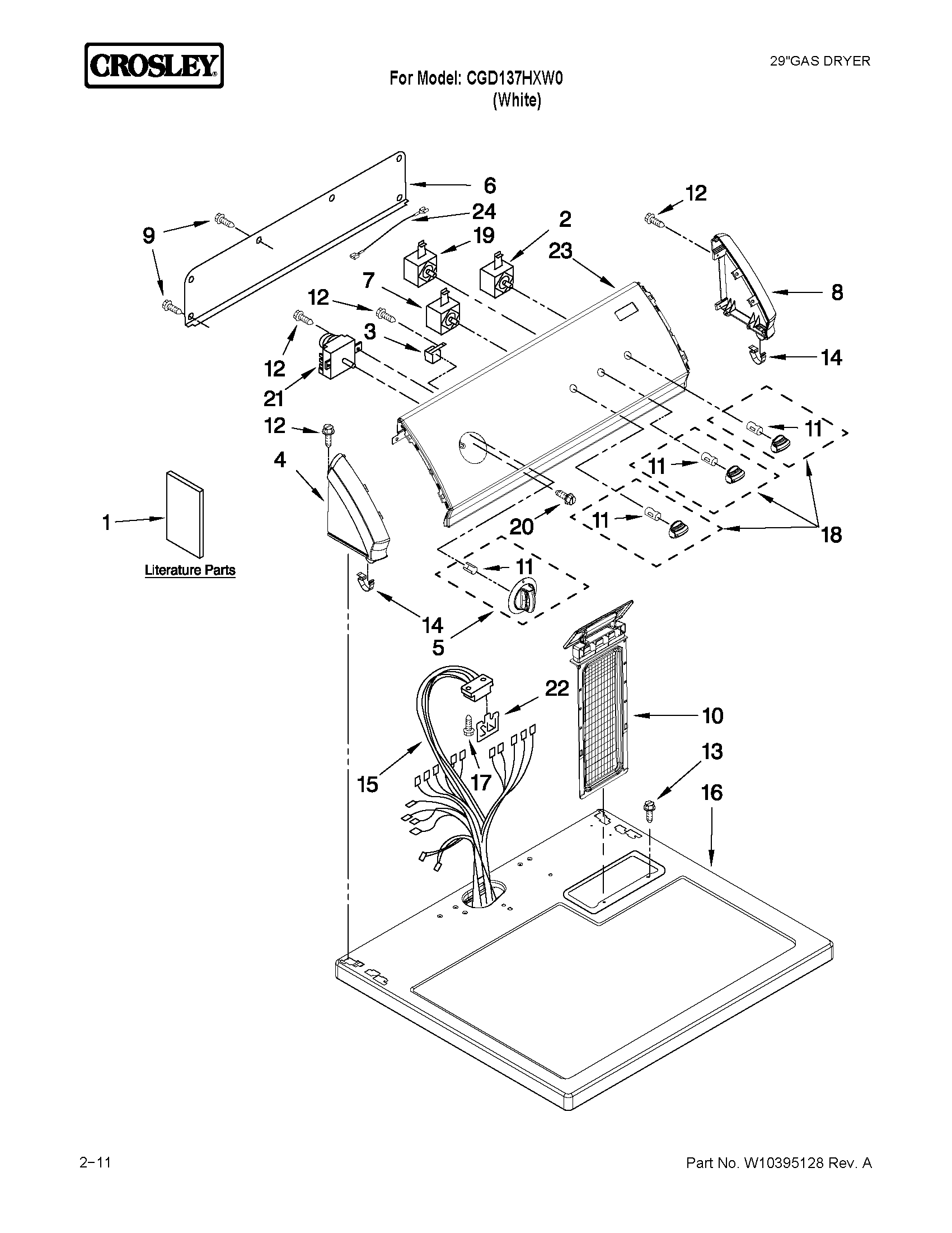 Top and console parts