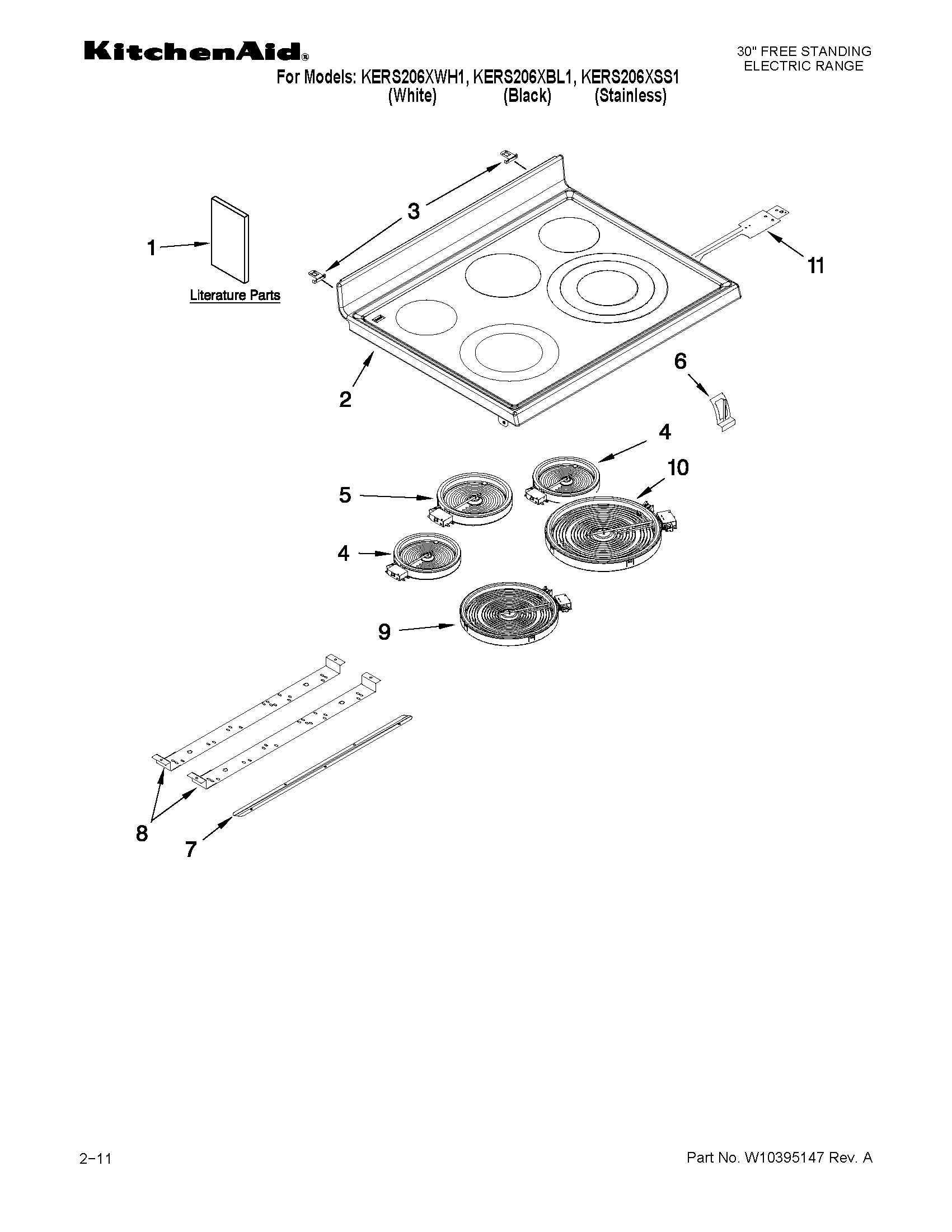Cooktop parts