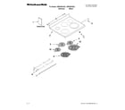 KitchenAid KERS208XSS1 cooktop parts diagram