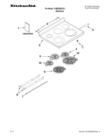 Cooktop parts