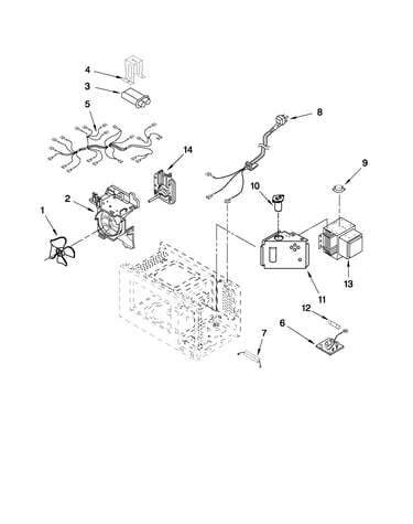 Microwave interior parts