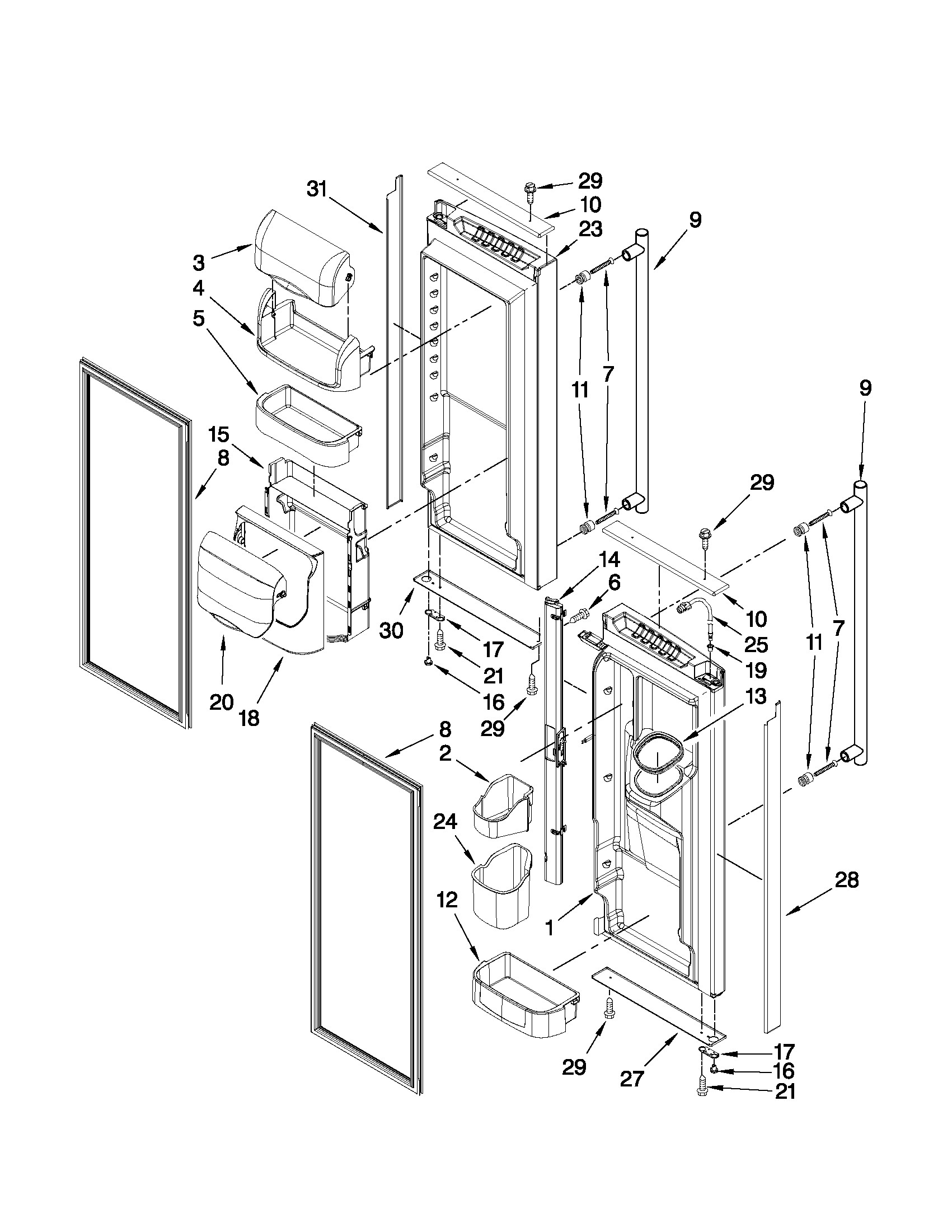 REFRIGERATOR DOOR PARTS