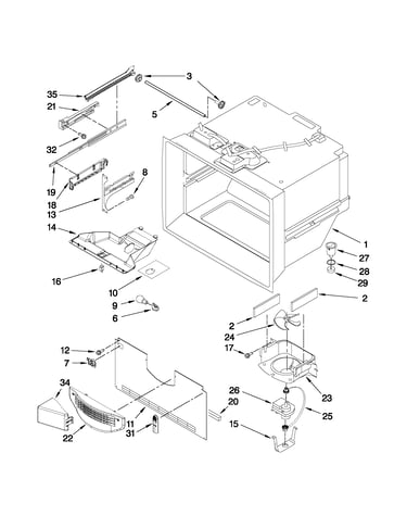Freezer liner parts