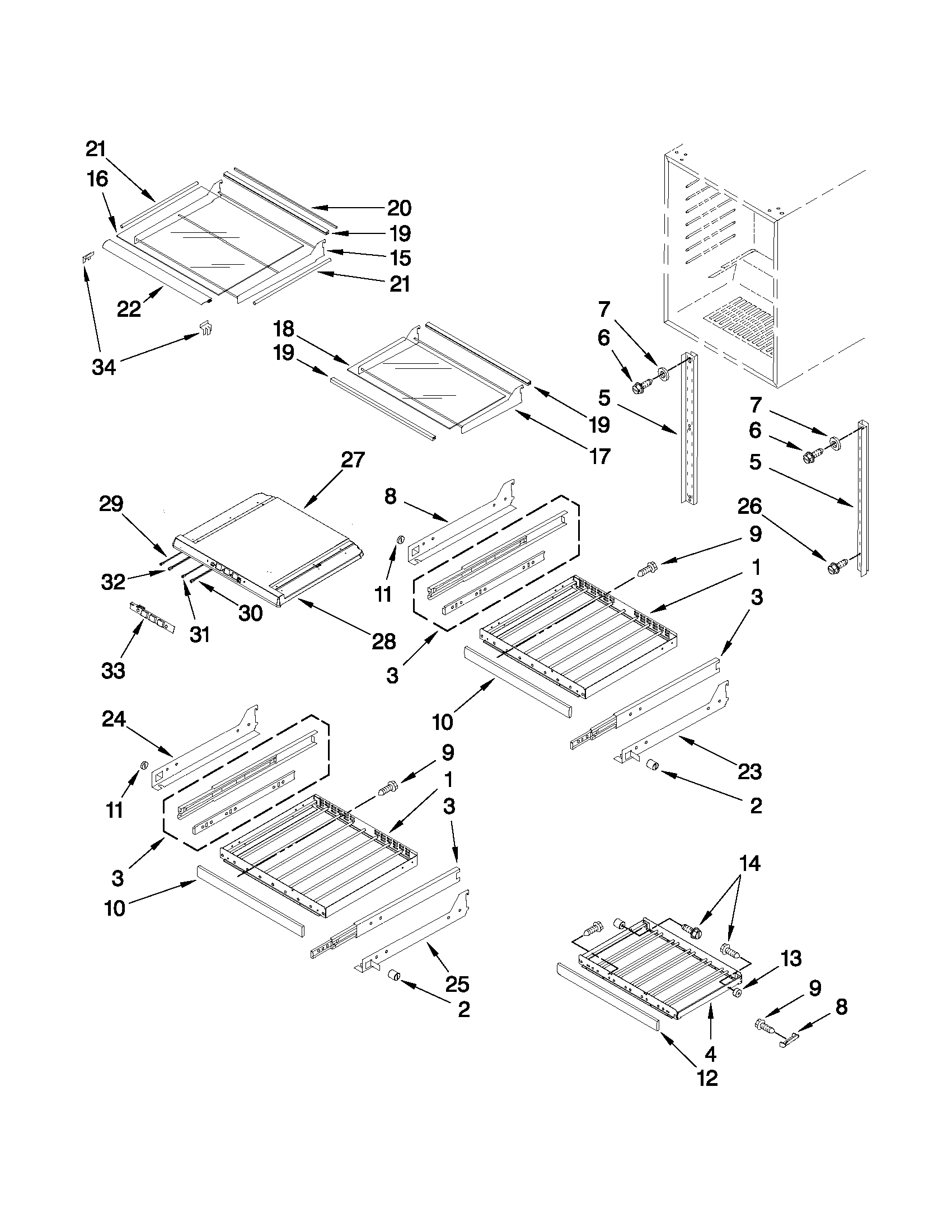 Shelf parts