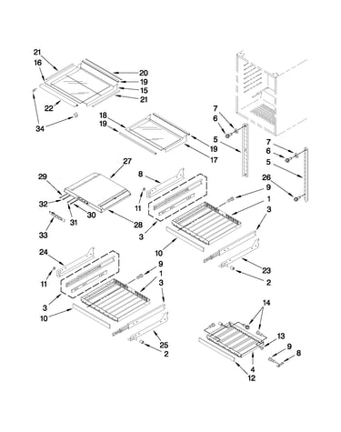 Shelf parts