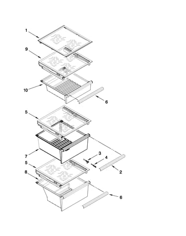 Refrigerator shelf parts