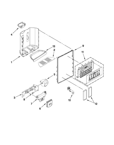 Dispenser front parts