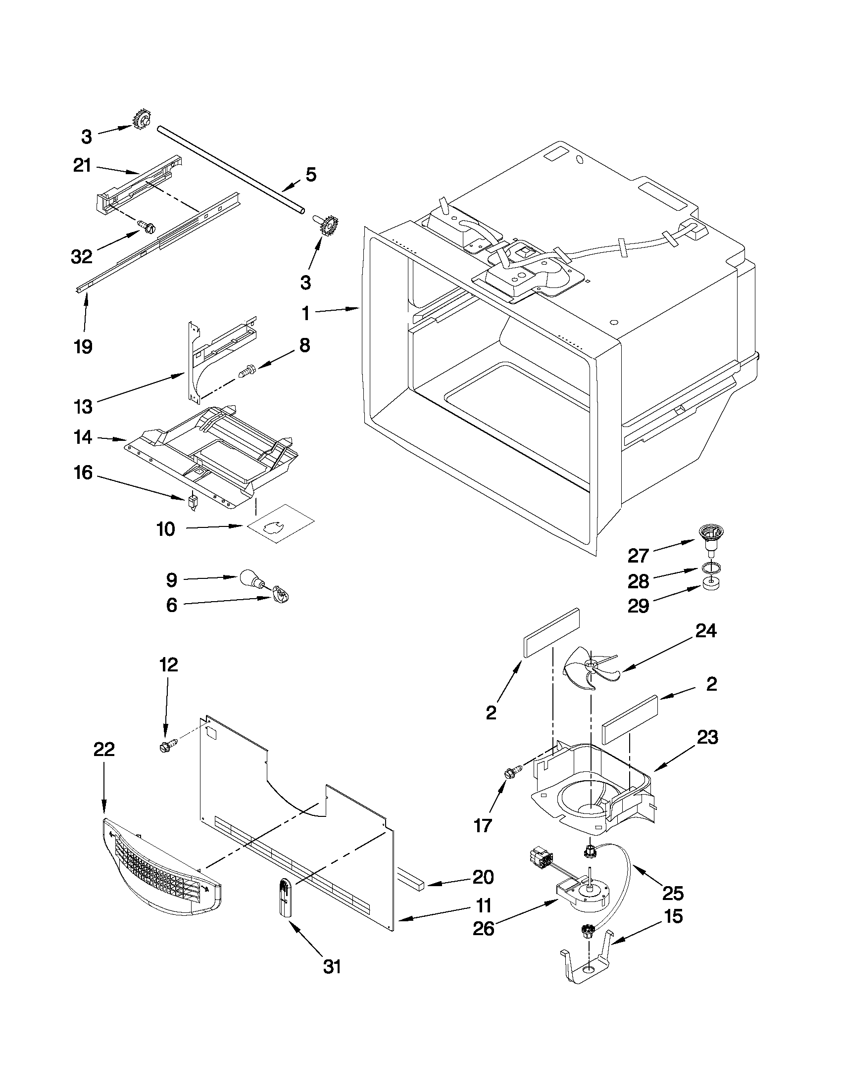 FREEZER LINER PARTS