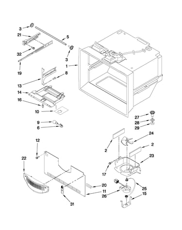 Freezer liner parts